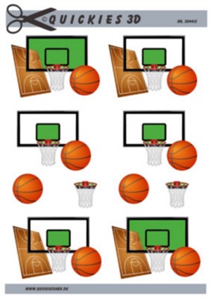 Basketbold 3d ark - Quickies, udgår.*